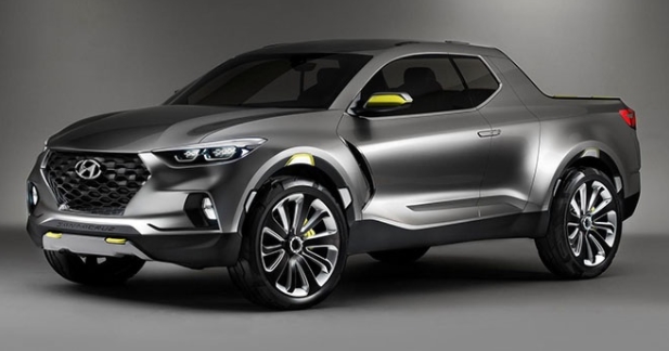 ▲현대차가 2022년 미국 수출을 목표로 추진해온 픽업트럭 양산 프로젝트가 사실상 무산됐다. 자동차 업계 일각에서는 현지 생산으로 관세 장벽을 넘어설 가능성을 제기하고 있다. 사진은 현대차 구형 싼타페(DM)를 베이스로한 픽업 콘셉트 '싼타크루즈'의 모습. (사진제공=현대차)