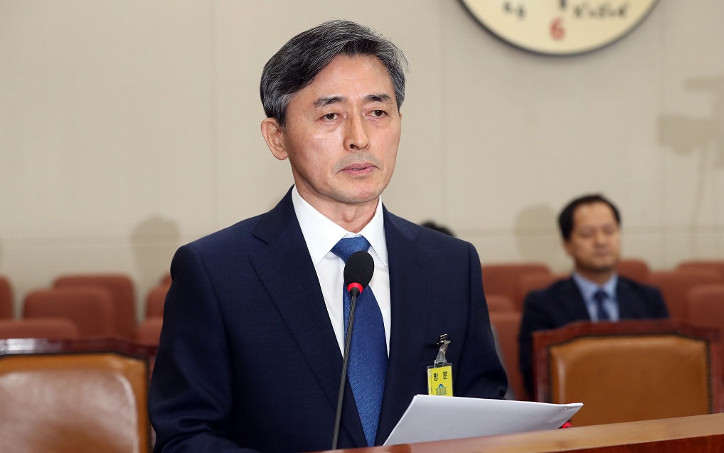 ▲양승동 KBS 사장 후보자가 2018년 열린 국회 과학기술정보방송통신위원회에서 열린 인사청문회에서 인사말을 하고 있다. (연합뉴스)