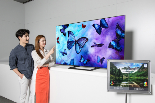 ▲삼성전자 2018년형 QLED TV. (사진제공=삼성전자)