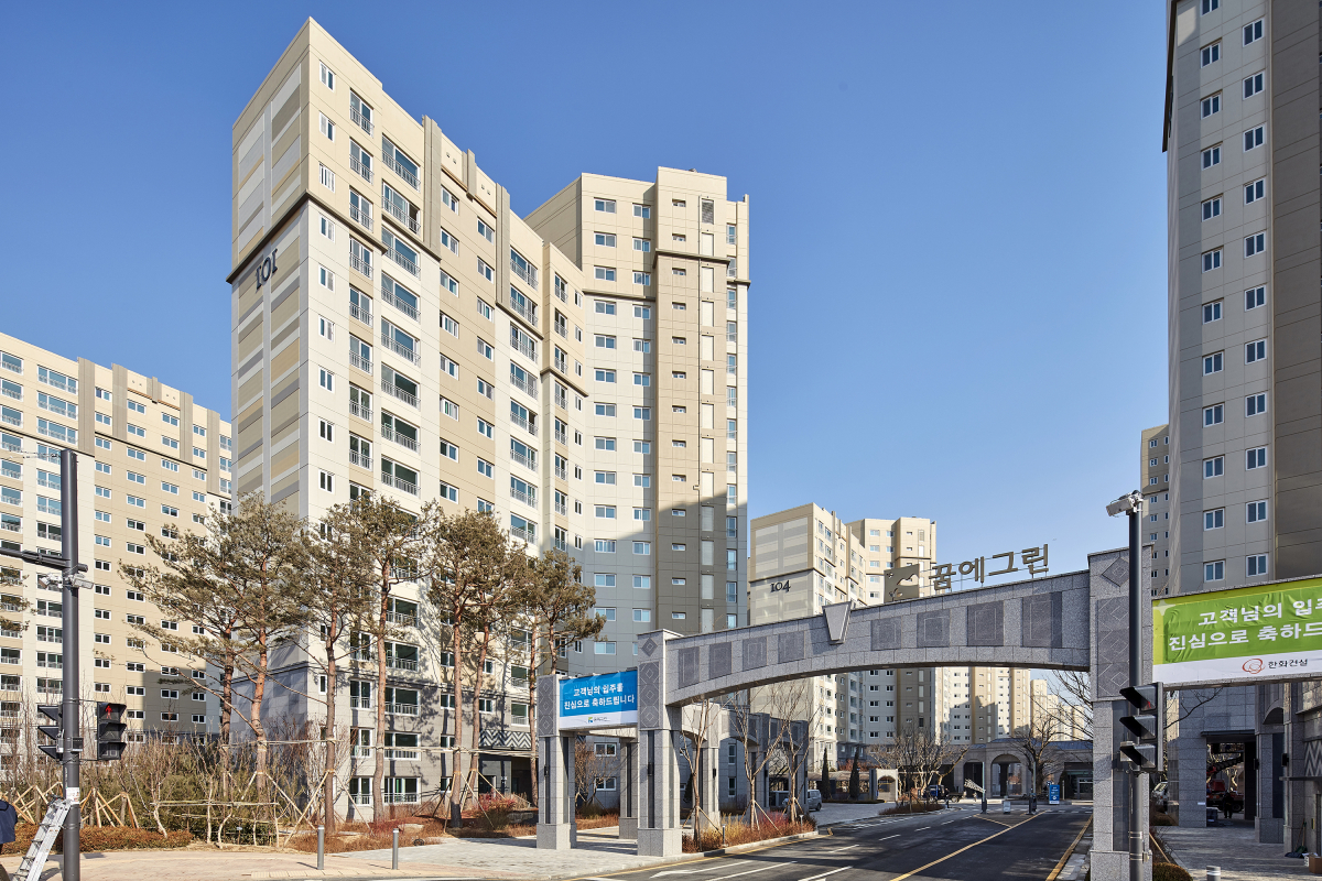 ▲수원 권선 꿈에그린 전경(사진=한화건설)