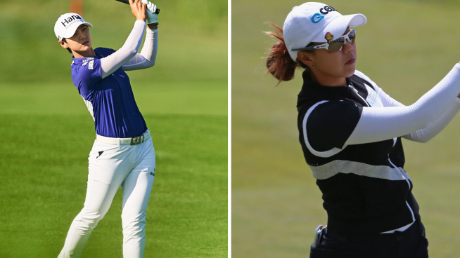 ▲박성현과 신지은(오른쪽)(사진=LPGA)
