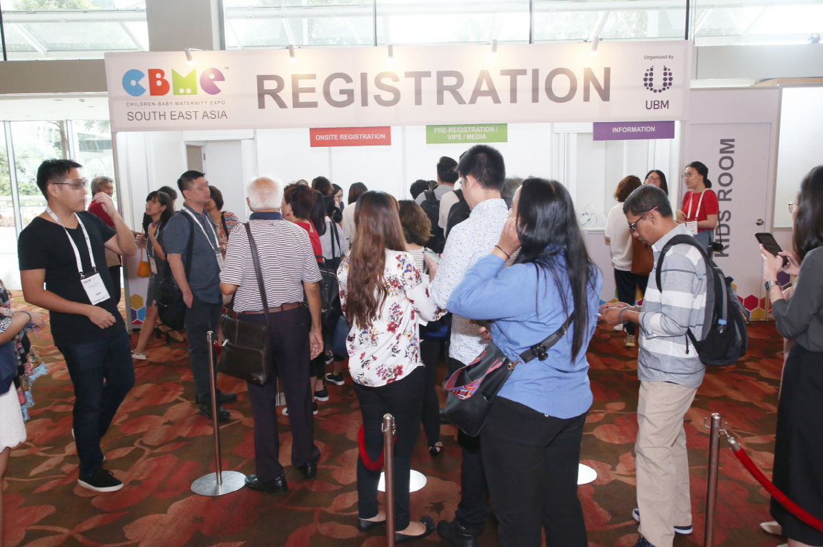 ▲‘싱가포르 CBME 2018’ 현장. 사진제공=아가방앤컴퍼니