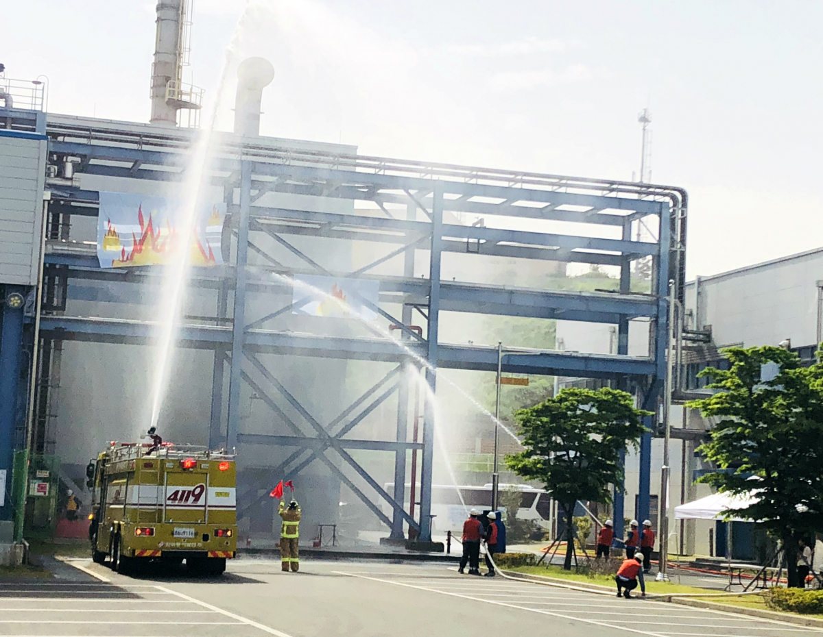 ▲한국동서발전은 15일 전사업소에서 2018년 재난대응 안전한국훈련을 벌이고 있다.(한국동서발전)