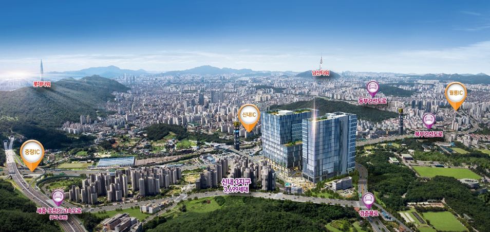 ▲사진=서울 동북부 지식산업센터 ‘신내데시앙플렉스 광역 조감도