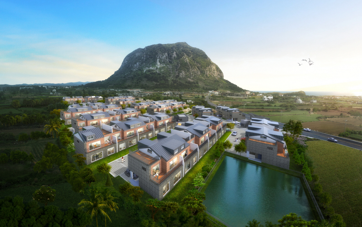 ▲산방산 코아루 아이비타운 투시도(사진=한국토지신탁)