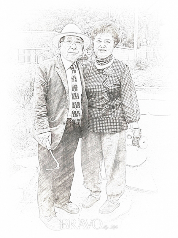 ▲나태주 시인과 그의 부인 김성예 씨