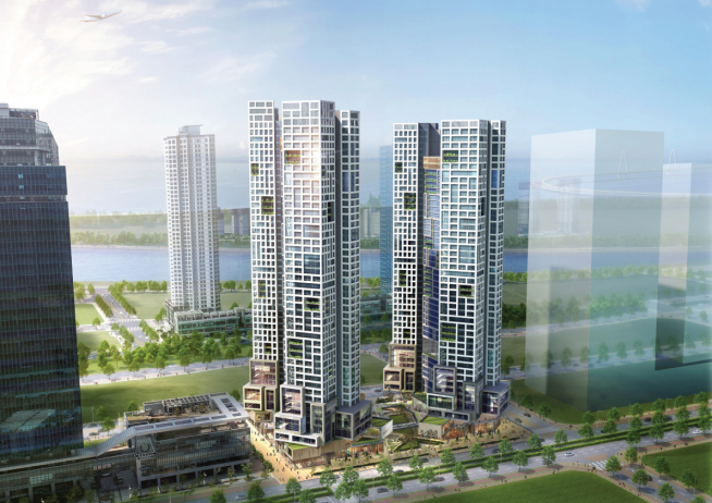 ▲송도 C8-1BL 생활형숙박시설 조감도(사진=한라)