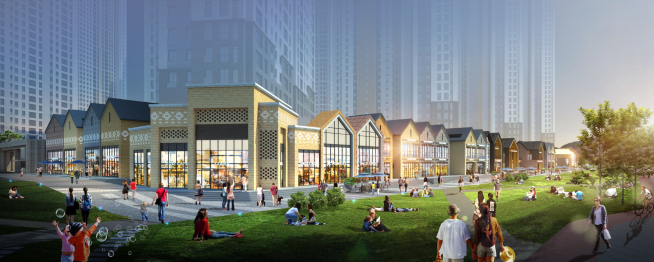 ▲그랑시티자이 에비뉴 투시도(사진=안산사동90블록피에프브이)