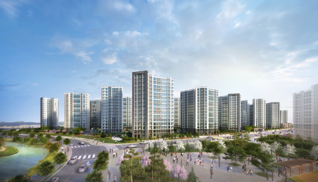 ▲김포 고촌 ‘캐슬앤파밀리에 시티 2차’ 투시도(사진=신동아건설)