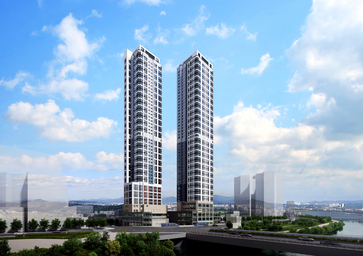 ▲울산 우정지역주택조합 주상복합사업 투시도(사진=반도건설)