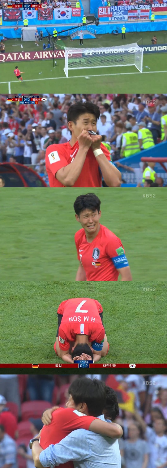 ▲한국-독일 전 중계 캡처(사진=KBS2)