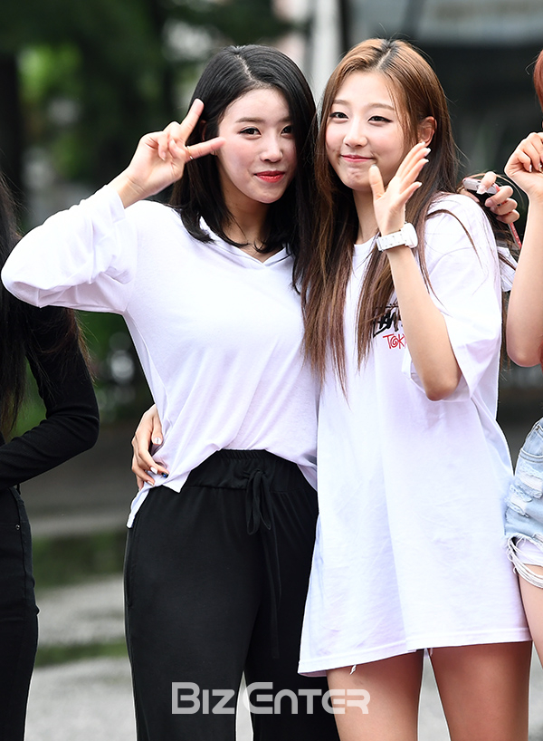 ▲러블리즈 이미주, 정예인(사진=고아라 기자 iknow@)