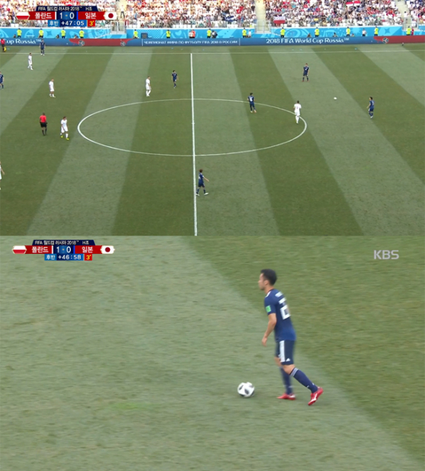 ▲폴란드-일본 전 중계 캡처(사진=KBS2)