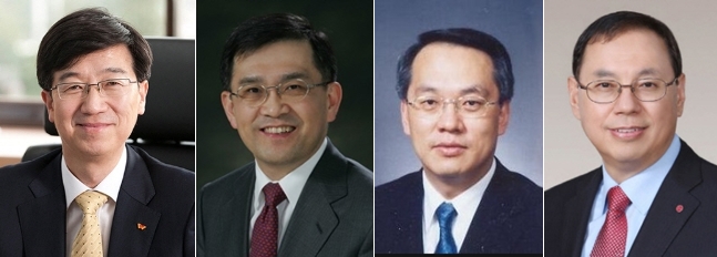 ▲사진 왼쪽부터 박성욱 SK하이닉스 부회장, 권오현 前삼성전자 부회장, 김용환 현대차 부회장, 조성진 LG전자 부회장.