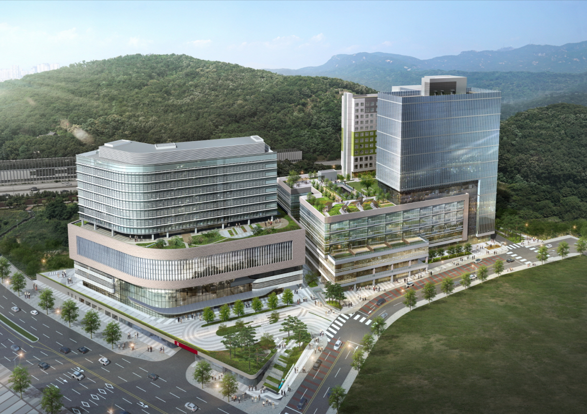 ▲‘광명역 M클러스터’ 지식산업센터&상업시설 조감도(사진=롯데.두산건설 컨소시엄)