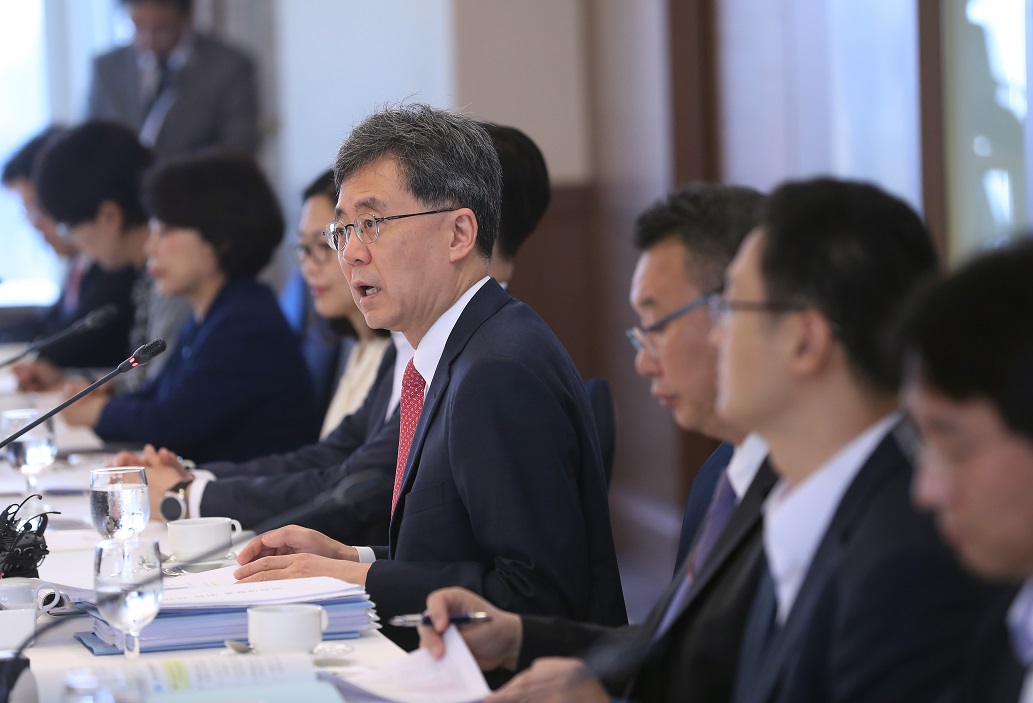 ▲16일 서울 소공동 롯데호텔에서 열린 제11차 통상교섭민간자문위원회에서 김현종 통상교섭본부장이 인사말을 하고 있다.(연합뉴스)