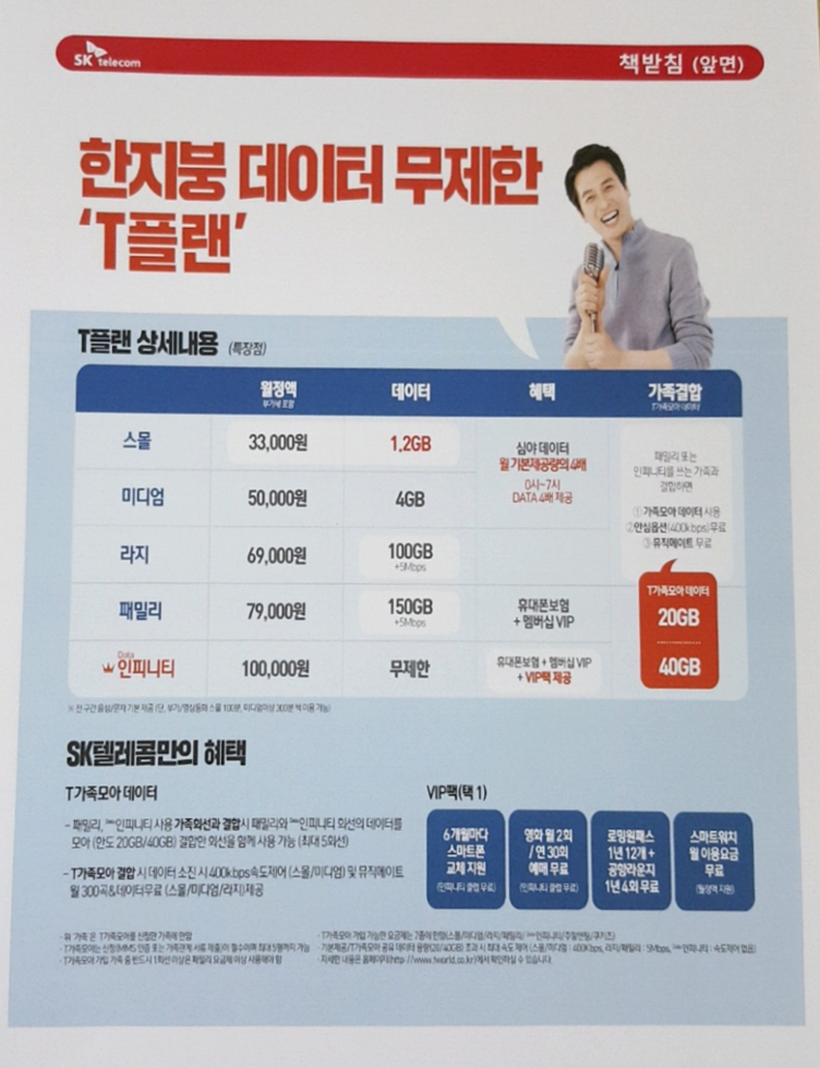 ▲온라인 커뮤니티를 중심으로 확산된 SK텔레콤 'T플랜' 요금제 내역으로 추정되는 문서 내용. (출처=온라인 커뮤니티)