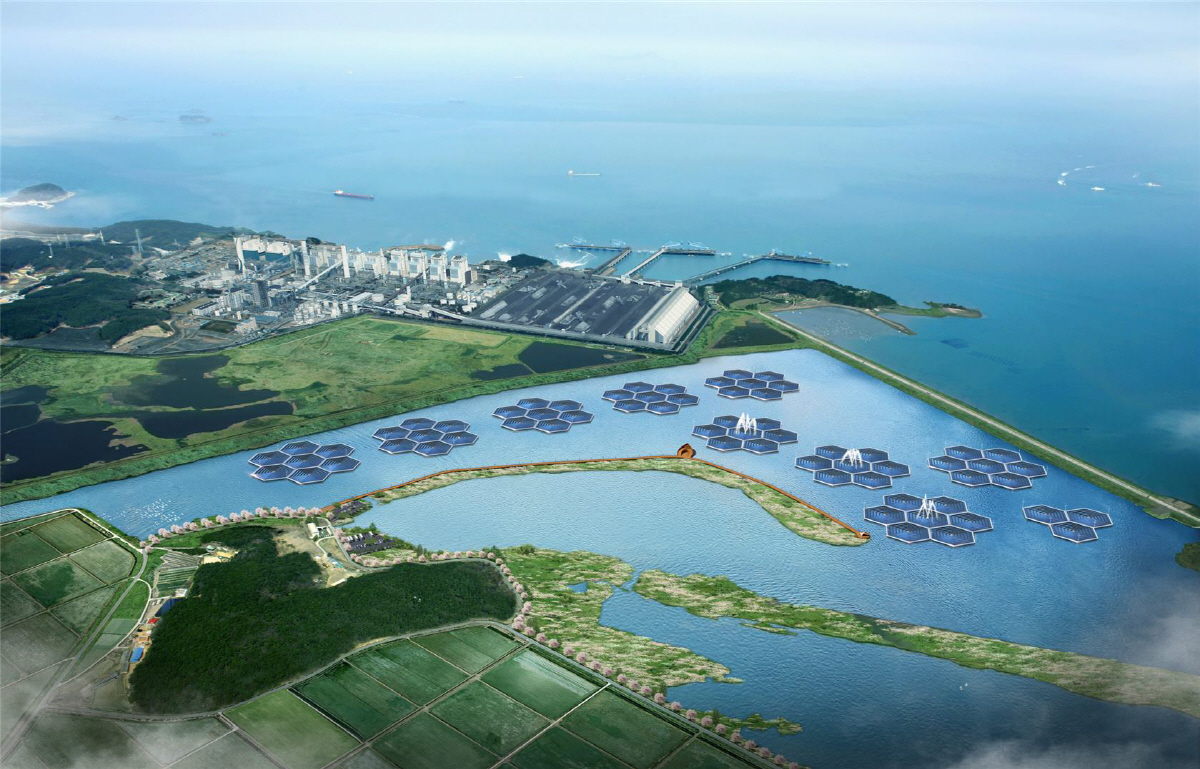 ▲이원호 수상 태양광(45㎿) 사업 조감도. 사진제공 한국서부발전