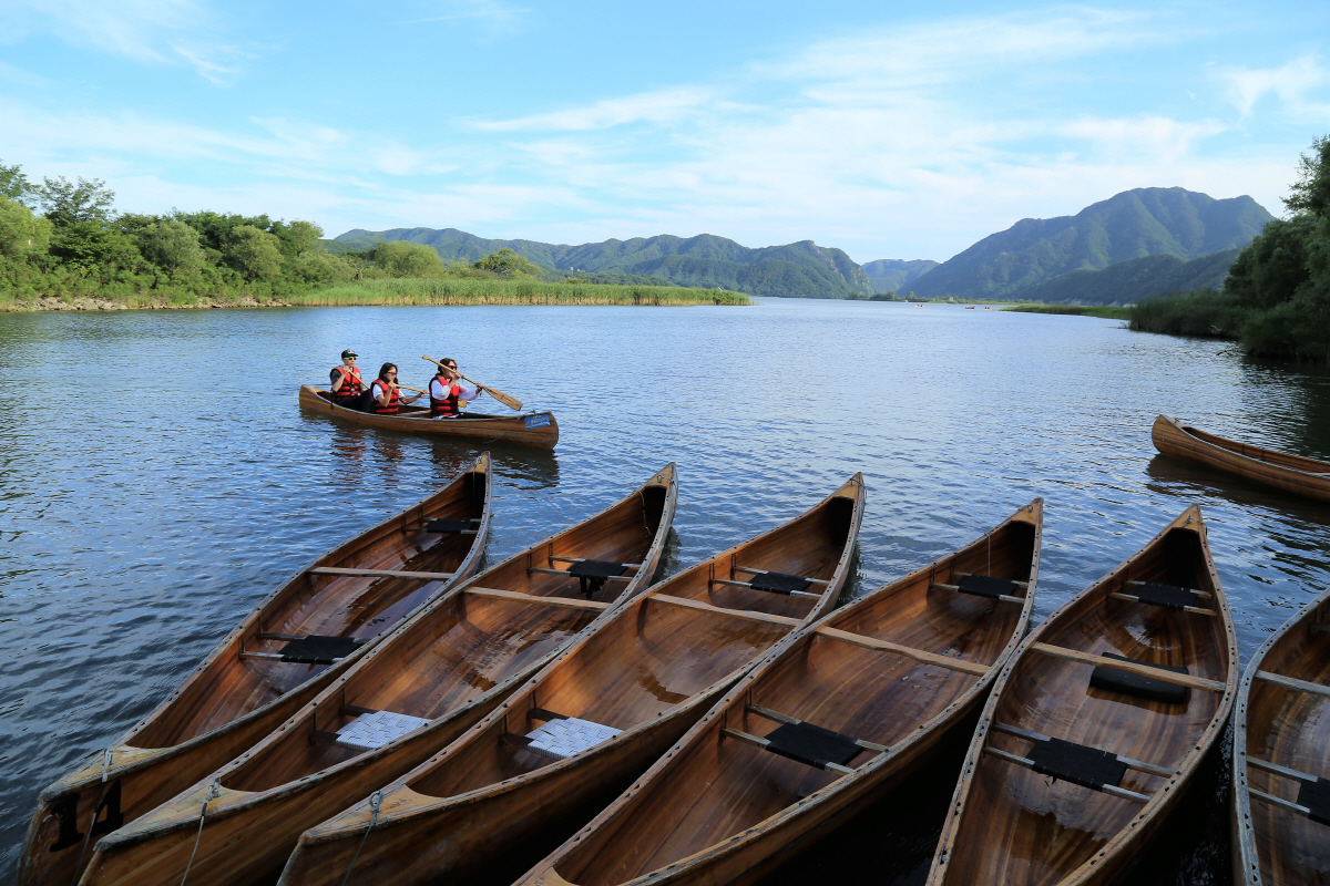 ▲춘천 물레길 ‘의암호’ 우든카누. 사진제공=한국관광공사