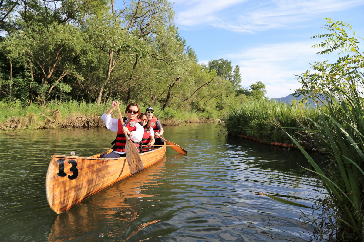 ▲춘천 물레길에선 카누체험을 할 수 있다. 사진제공=한국관광공사