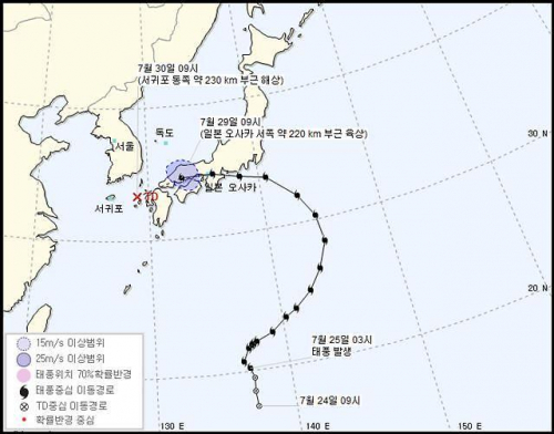 ▲종다리 이동경로. (사진제공=기상청)