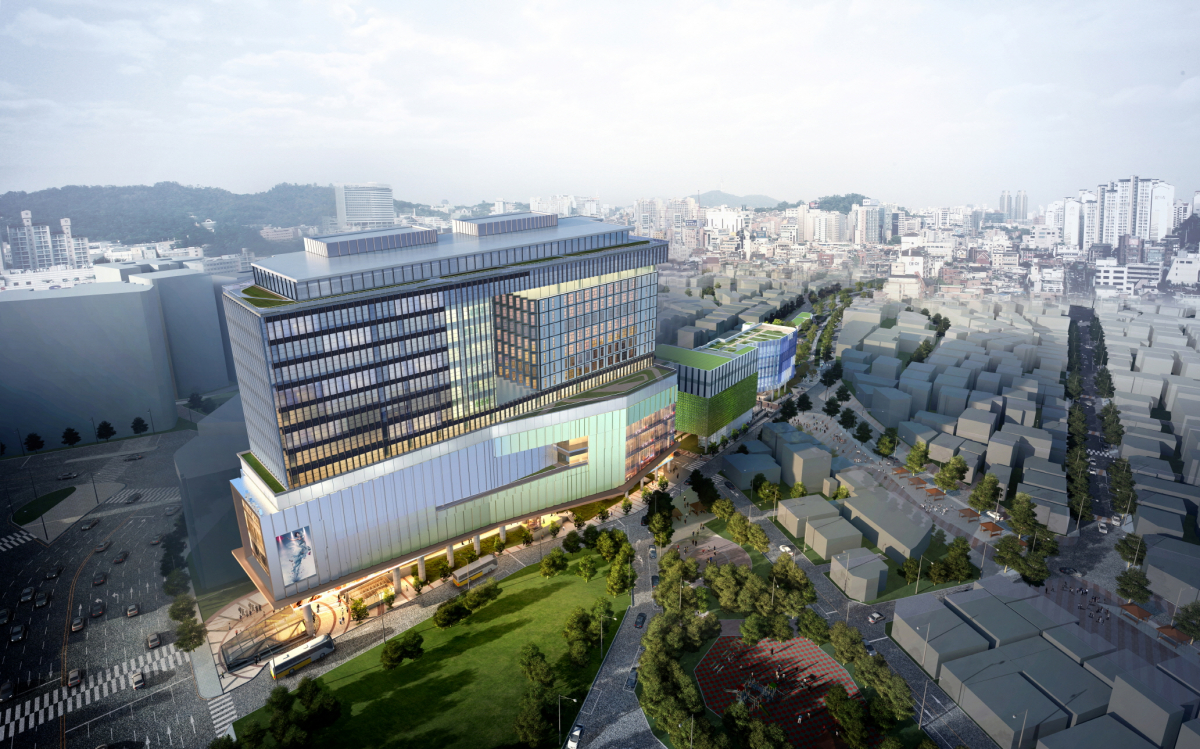 ▲홍대입구역 복합역사 조감도.(철도공단)