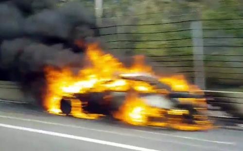 ▲화재가 발생한 BMW 차량.(연합뉴스)