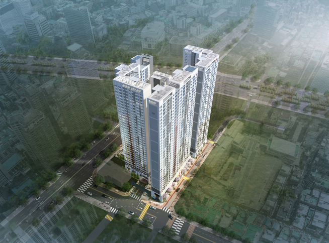 ▲힐스테이트 범어 센트럴 조감도(사진=현대건설)