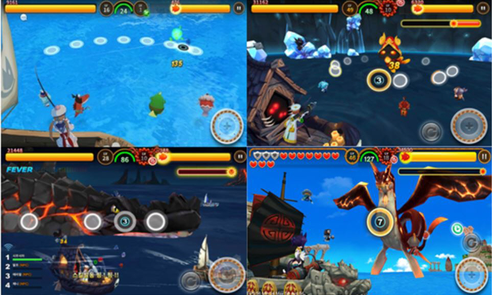 ▲NHN픽셀큐브의 ‘피쉬아일랜드: 정령의 항로’ 게임 장면. 사진제공  NHN 픽셀큐브