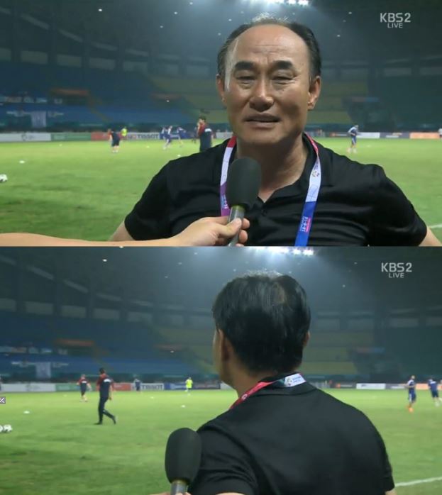 ▲김학범 한국 U-23 축구 대표팀 감독. (출처=KBS 2TV)