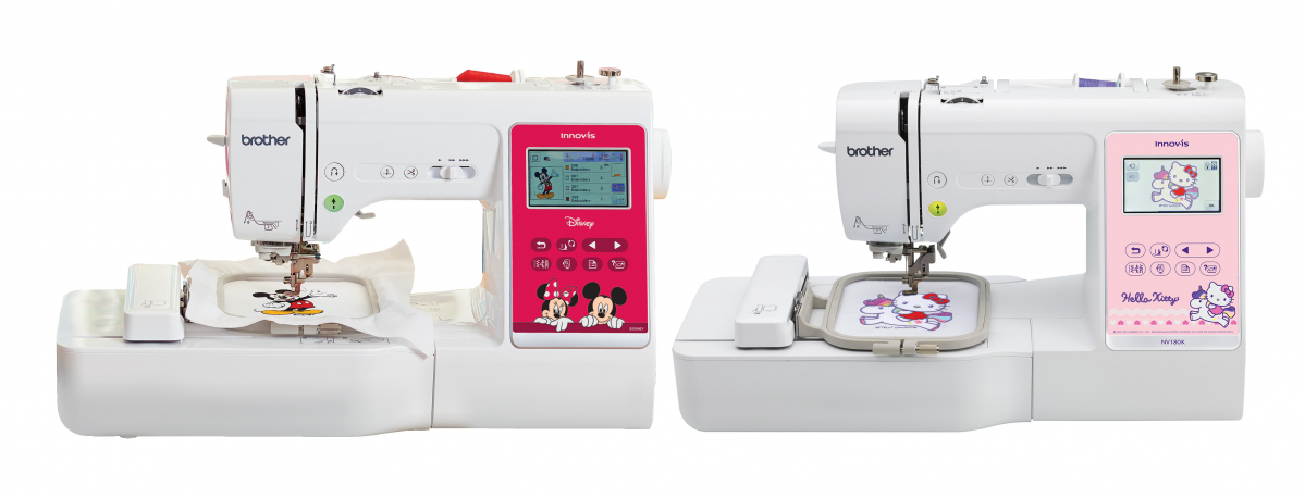 ▲자수 겸용 미싱 제품 ‘NV180D’와 ‘NV180K’ 2종(사진제공=부라더미싱)