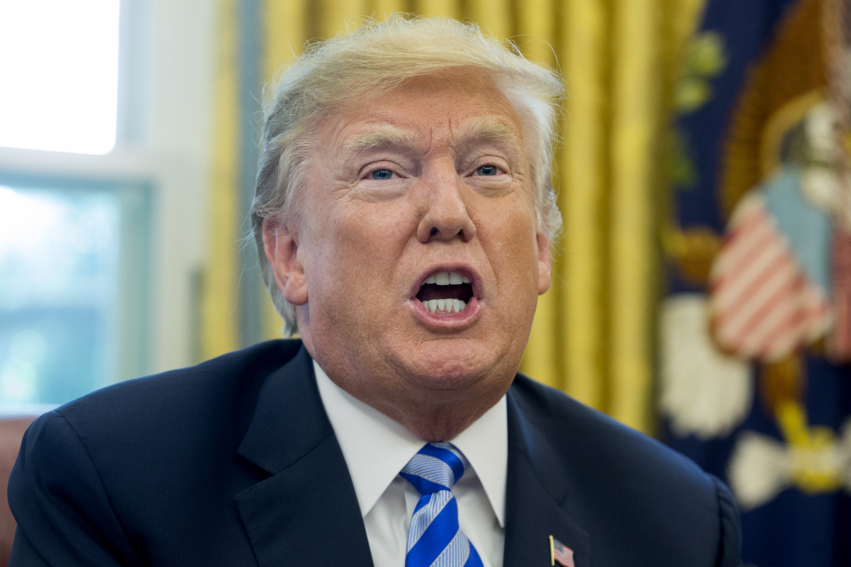 ▲도널드 트럼프 미국 대통령(사진)이 29일 힐러리 클린턴 전 국무장관의 메일이 중국에 해킹당했다고 주장했다.(연합뉴스)