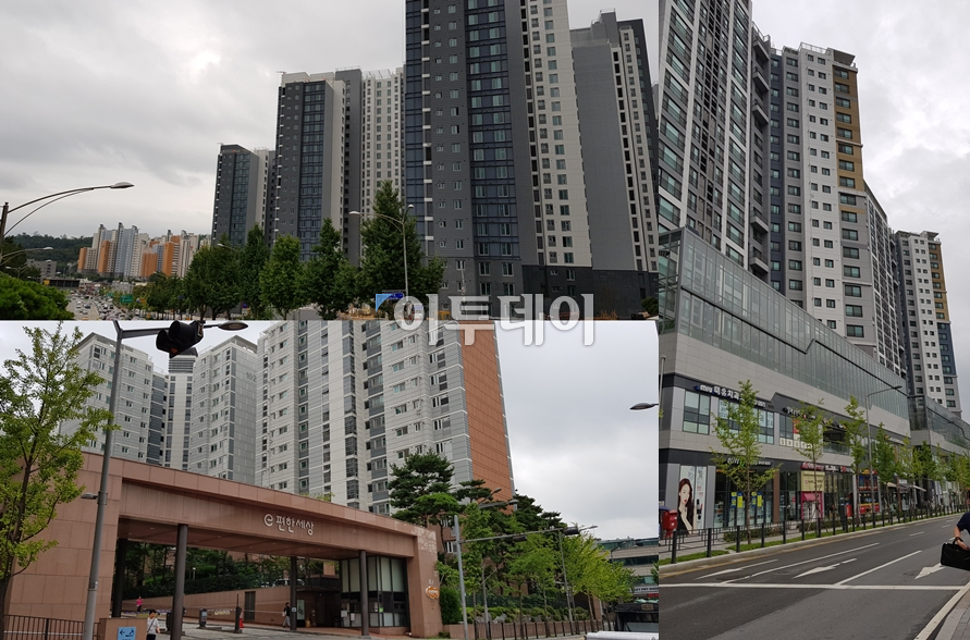 ▲3일 찾은 신규 투기지역 4구의 공인중개사들은 대책의 효과가 미진하다고 입을 모았다. 사진은 투기지역에 지정된 지역인 동작구 흑석동 아크로리버하임(왼쪽 위)과 중구 신당동 청구e편한세상(왼쪽 아래), 종로구 홍파동 경희궁 자이(오른쪽)(김정웅 기자 cogito@)