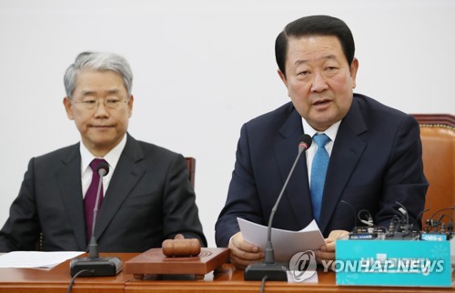 ▲바른미래당 김동철 원내대표와 박주선 의원(오른쪽)(연합뉴스)