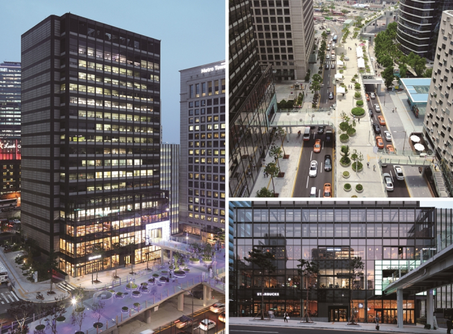 ▲대우산업개발이 리모델링한 대우재단빌딩의 ‘서울로 테라스’ 모습(사진=대우산업개발)