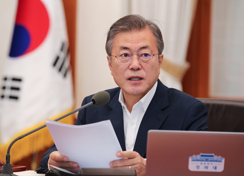 ▲문재인 대통령이이 11일 오전 청와대에서 열린 국무회의에서 발언하고 있다.(연합뉴스)