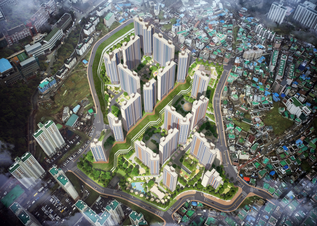 ▲동삼1구역 재개발사업 조감도(자료=현대엔지니어링)