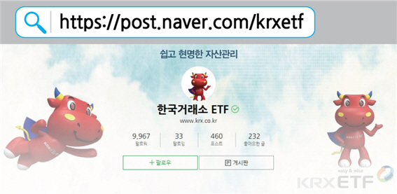 ▲한국거래소 ETF 네이버 포스트 화면