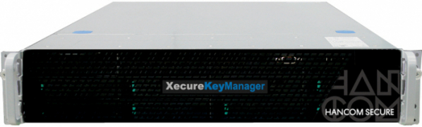 ▲하드웨어 보안 모듈(HSM)과 연동되어 커넥티드카 서비스에 적용된 제큐어키매니저(XecureKeyManager) 서버. (한컴시큐어)