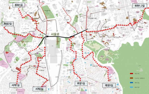 ▲서울로2단계 연결길 조성 대상지(자료=서울시)