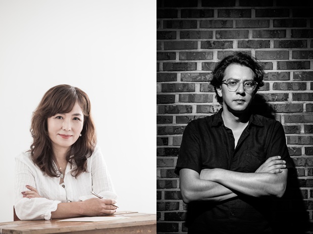 ▲왼쪽부터 공지영·안드레스 펠리페 솔라노(콜롬비아) 작가.(사진제공=한국문학번역원)