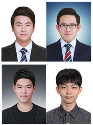 ▲(왼쪽 상단부터 시계방향) 이승조, 오동교, 정순민, 김동하.(사진제공=서울과기대)