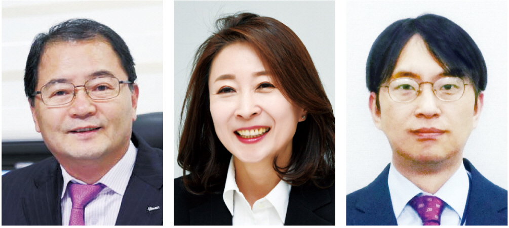 ▲(왼쪽부터) 전재갑 삼성제약 부사장, 조정열 한독 대표, 정성엽 안국약품 상무.