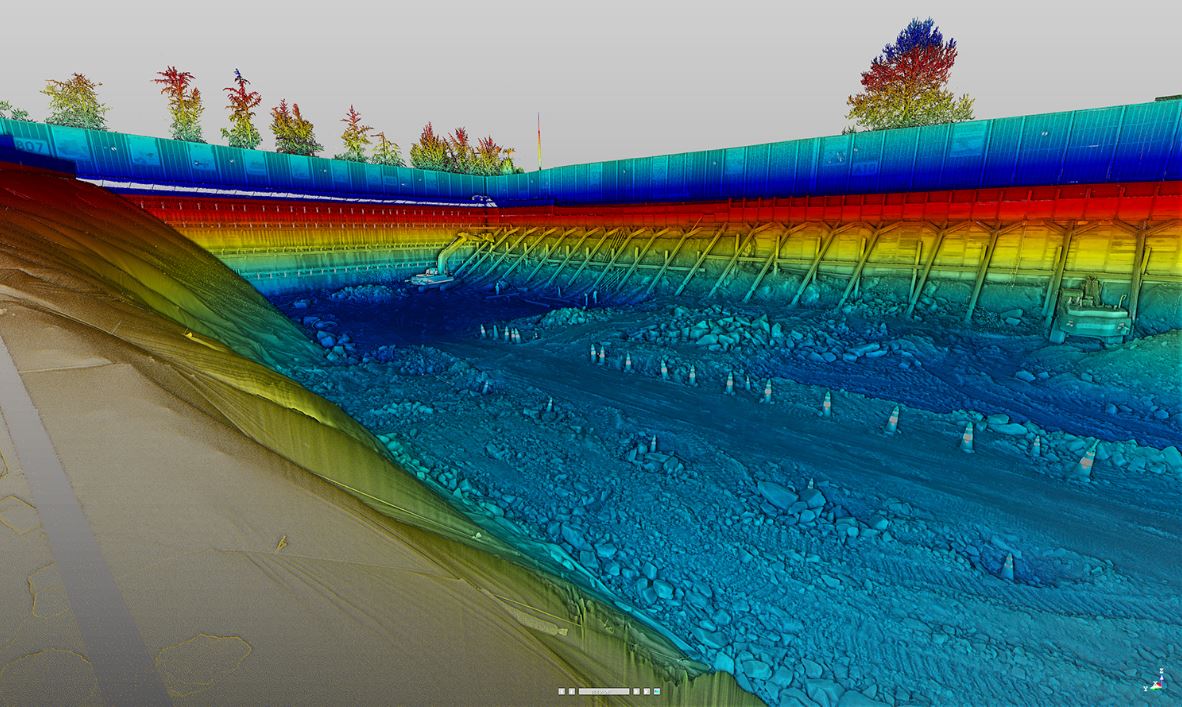 ▲스캔을 통해서 확보한 현장 3D 영상(자료출처=롯데건설)