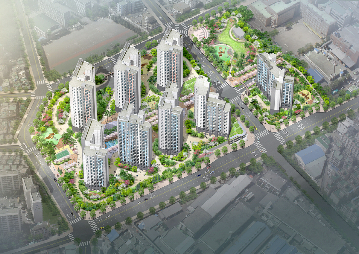 ▲삼성물산 래미안 부천 어반비스타 조감도. 사진제공 삼성물산