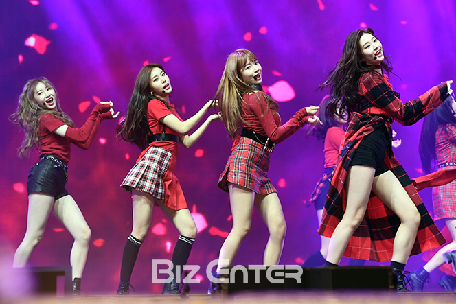 ▲아이즈원 이채연, 강혜원, 조유리, 김민주(사진=고아라 기자 iknow@)