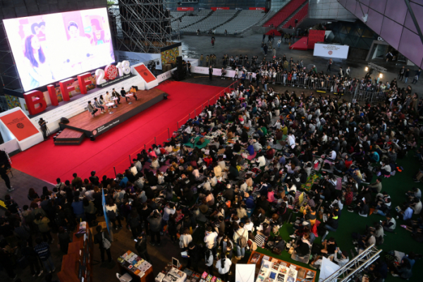 ▲제23회 부산국제영화제 영화의전당 두레라움광장(사진=고아라 기자 iknow@)