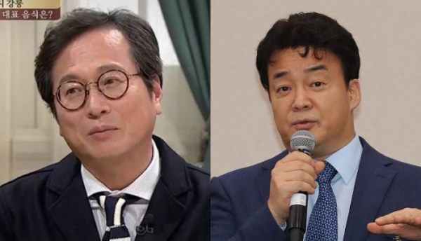 ▲황교익(왼쪽) 맛 칼럼니스트와 백종원 더본코리아 대표.(출처=tvN '수요미식회', 연합뉴스)