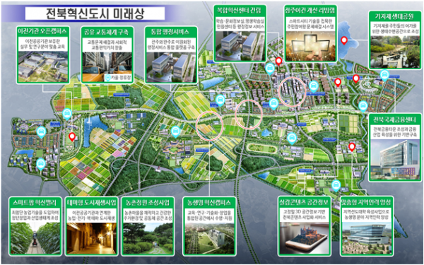 ▲전북 혁신도시 개발계획(자료=국토교통부)