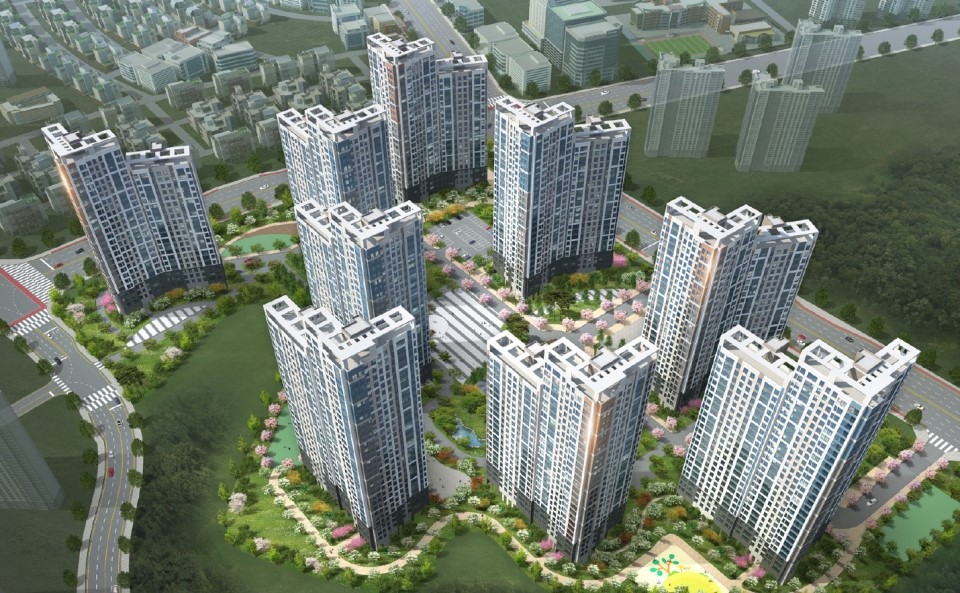 ▲인천시 중구 영종도에 조성되는 ‘영종 미단시티 센토피아 누구나집’ 조감도.